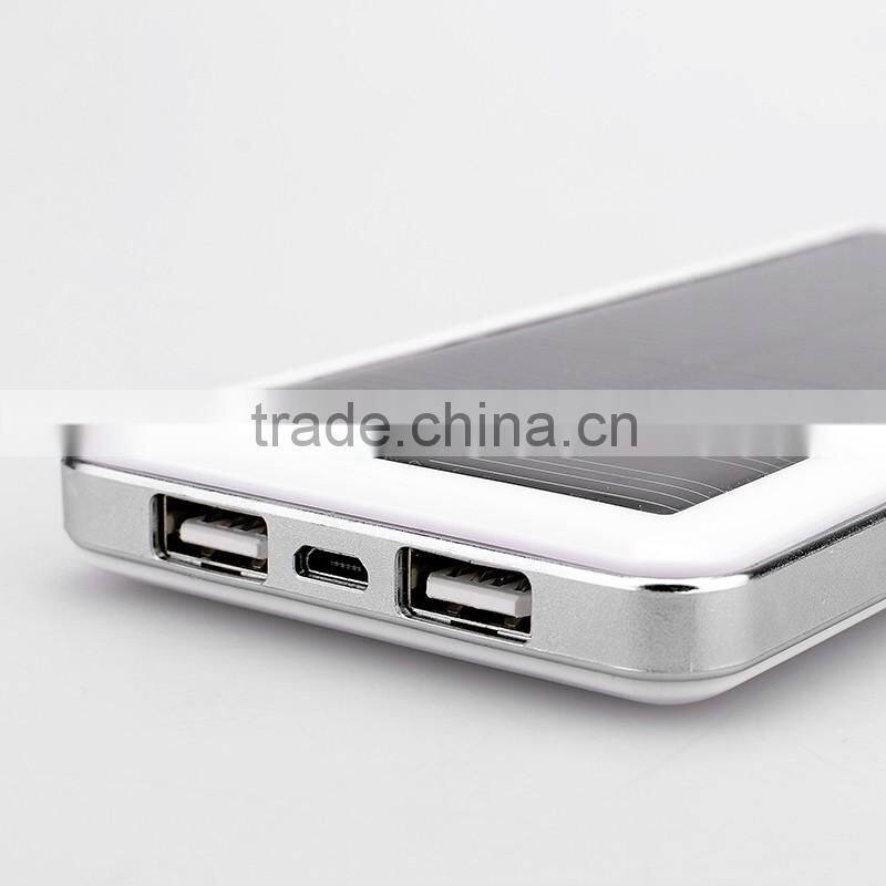 Wholesale rechargeable battery li-ion 12000mah solar cell phone portable charger