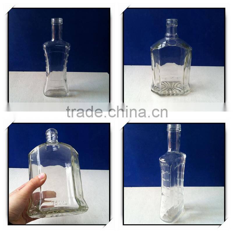 Hot stamping flat glass wine bottles series DH385