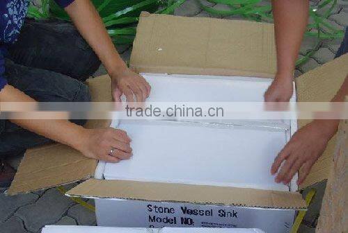 Round Black Gardon Stone Water Basins