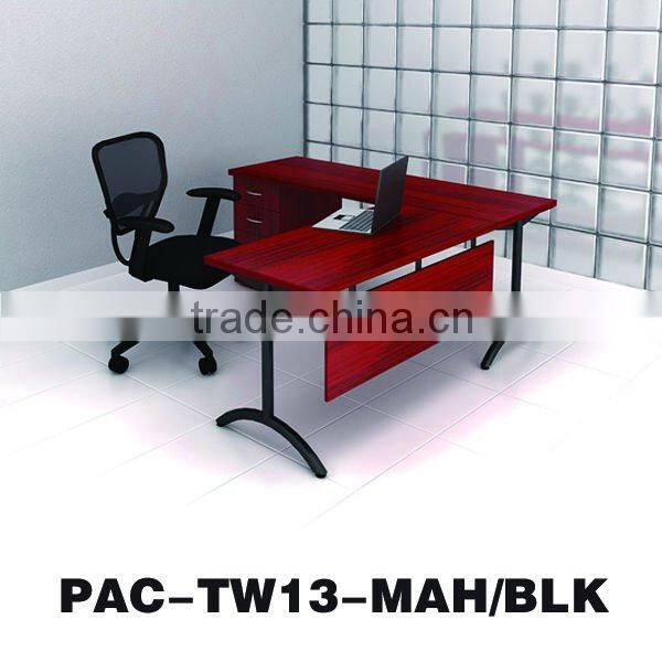 Mordern modular 4' work table with pedestal /Black leg PAC-TT48fA-MAH/BLK