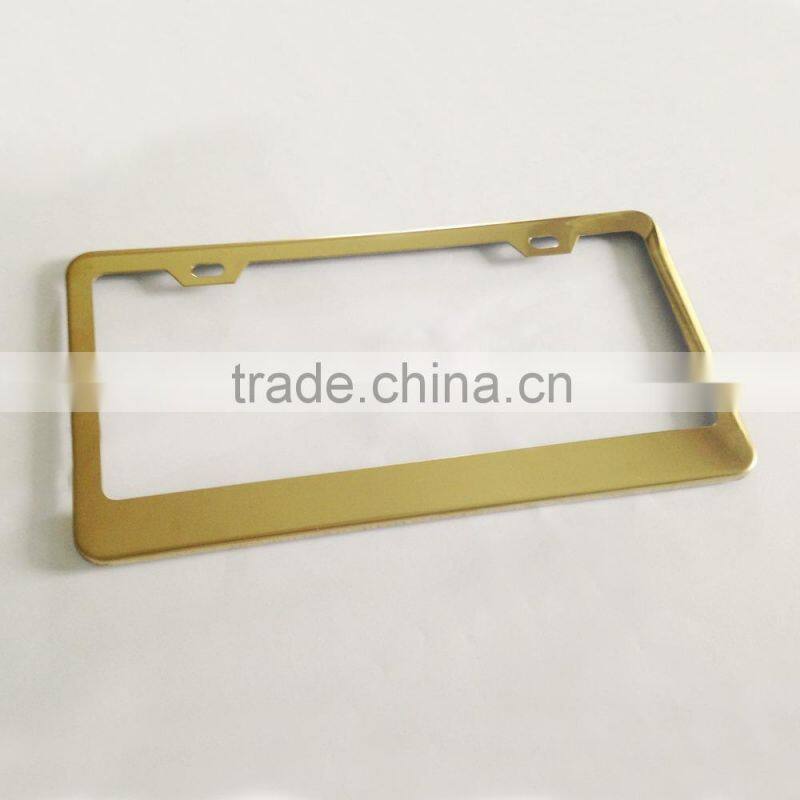 Wholesale USA standard stainless steel matt black blank car license plate frame,number plate frame