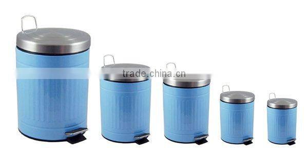 galvanized powder pedal waste bin