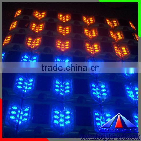 6 solar led road stud single side color, solar cat eyes, solar pavement markers