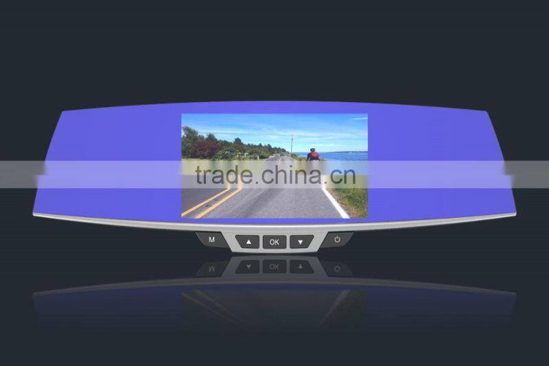 5.0" Capacitive Screen Android4.4 1080P rearview mirror car gps with dvr with gps wifi fm bluetooth