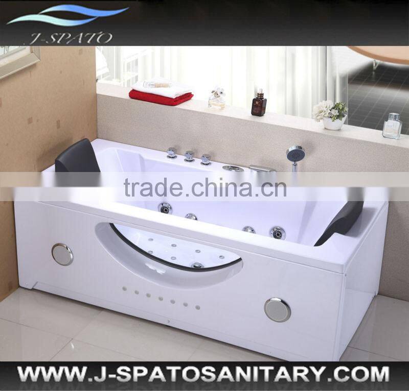 2015 Luxury Rectangle Air Bubble LED Sitting Bathtub