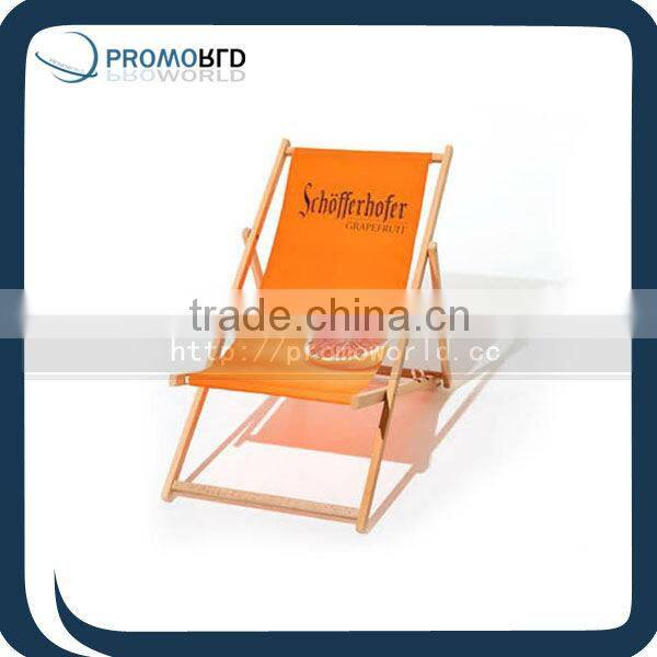 Wooden Leisure Sun lounger Advertising Beach Chair Set with Umbrella and Cooler