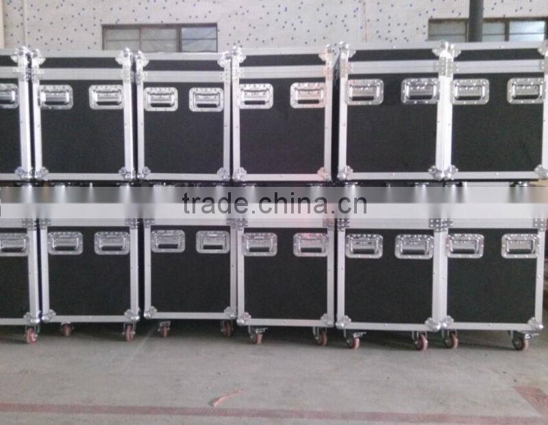 High quality aluminum moving head flycase with wheels