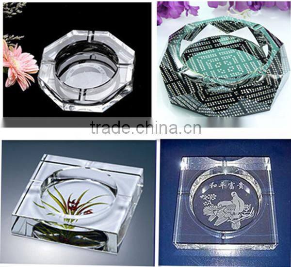new design engraved crystal ashtray