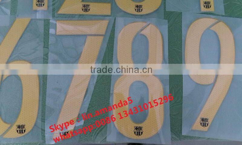 High quality printing number paper letters stickers on football jerseys