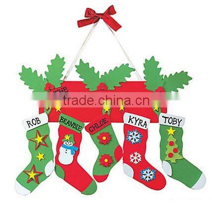 Wholesale decoration Stocking Door Hanger Christmas Craft Kit