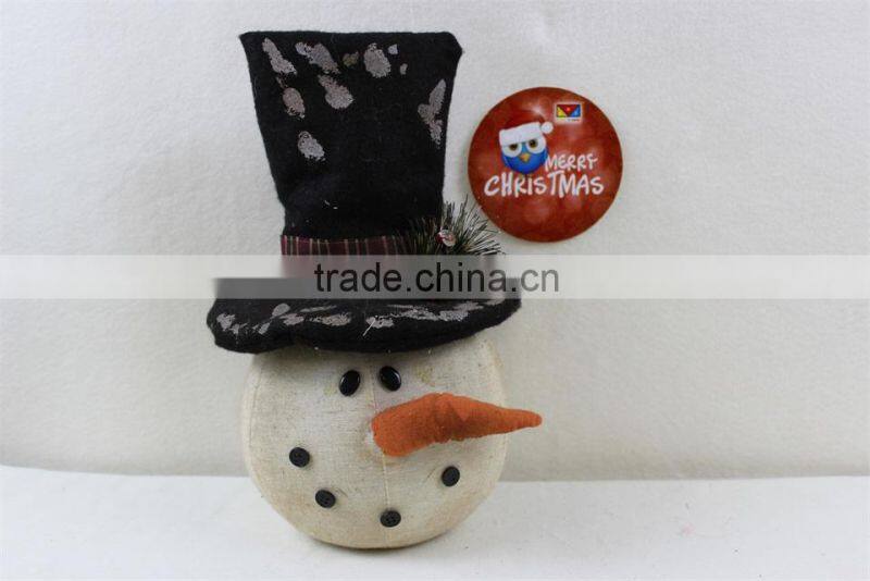 WHOLESALE 12" STANDING PLUSH SANTA SNOWMAN VINTAGE STYLE ORNAMENT