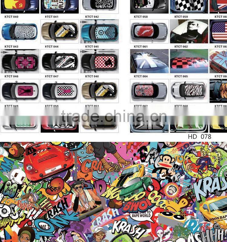 HD-081 Colorful Design Printing Bomb Sticker Vehicle Body Decoration