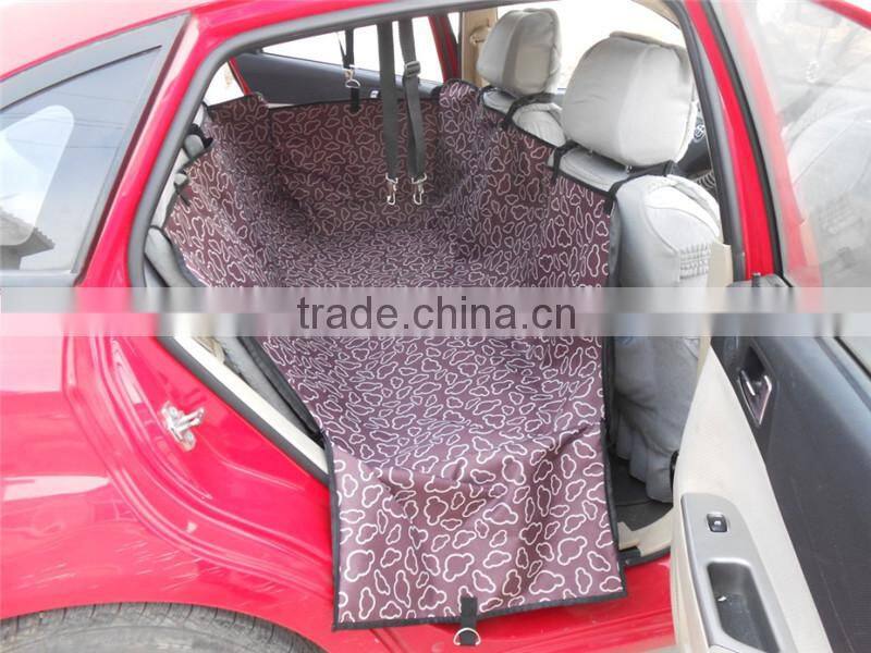 Printed Waterproof PU coating pet Car seat cover / dog car seat protector 600D oxford fabric