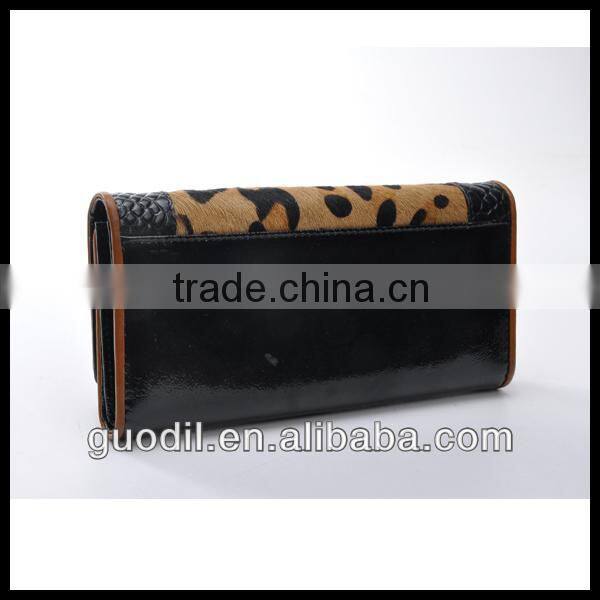 2014 hot selling leather wallets, horsehair ladies wallets
