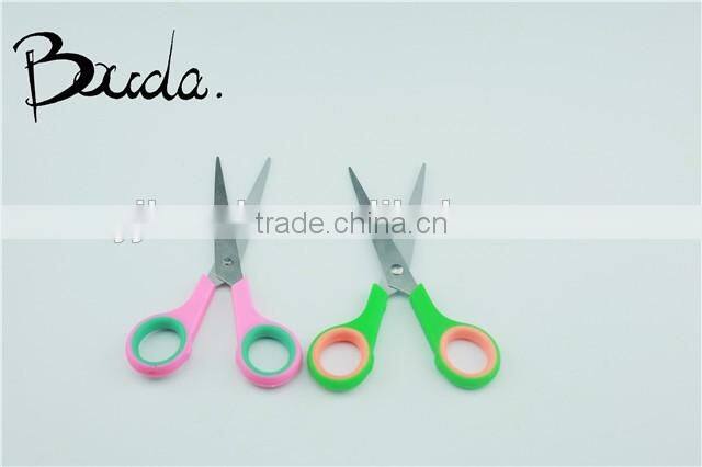 Good quality colourful soft handle office scissors/student scissors BD-S1618