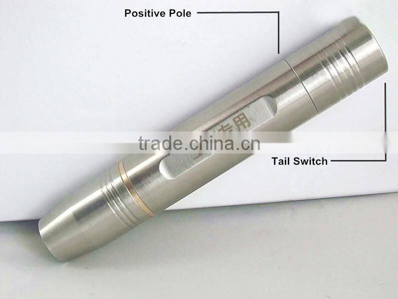 wholesale Stainless Steel Rechargeable Jade Testing Flashlight, chinese flat stone test flashlight