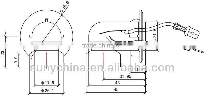 T8 fluorescent lamp holder(YG078)