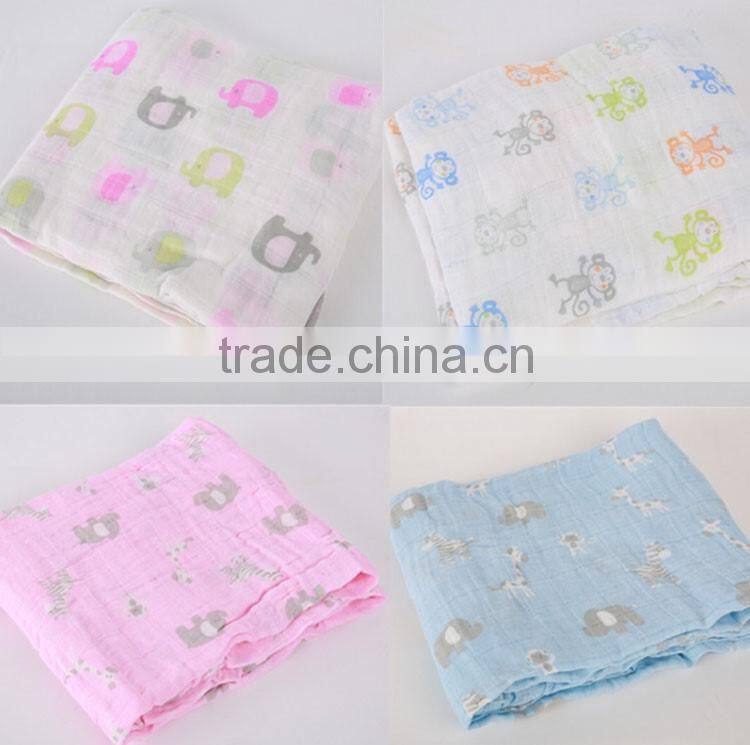 SZPLH soft printed muslin swaddle blanket