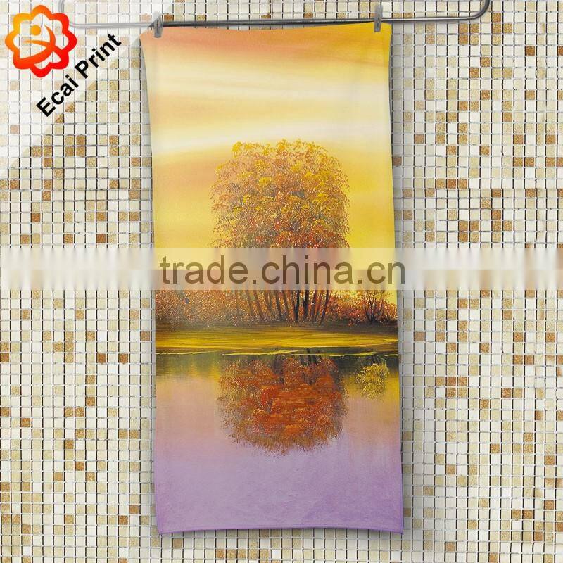 2016 wholesale good color fastness digital printing custom made face towel