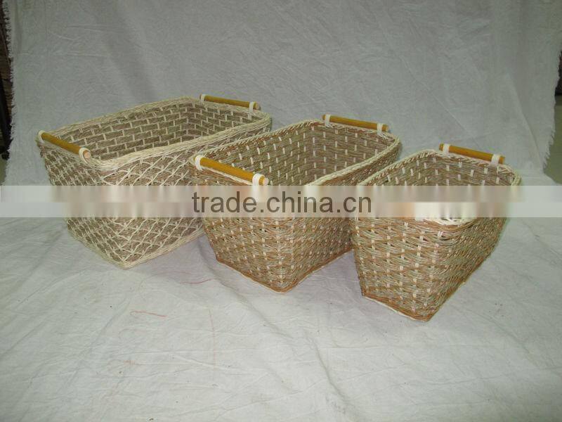 2015 New Product Rattan Basket For Home Decoration And Furniture