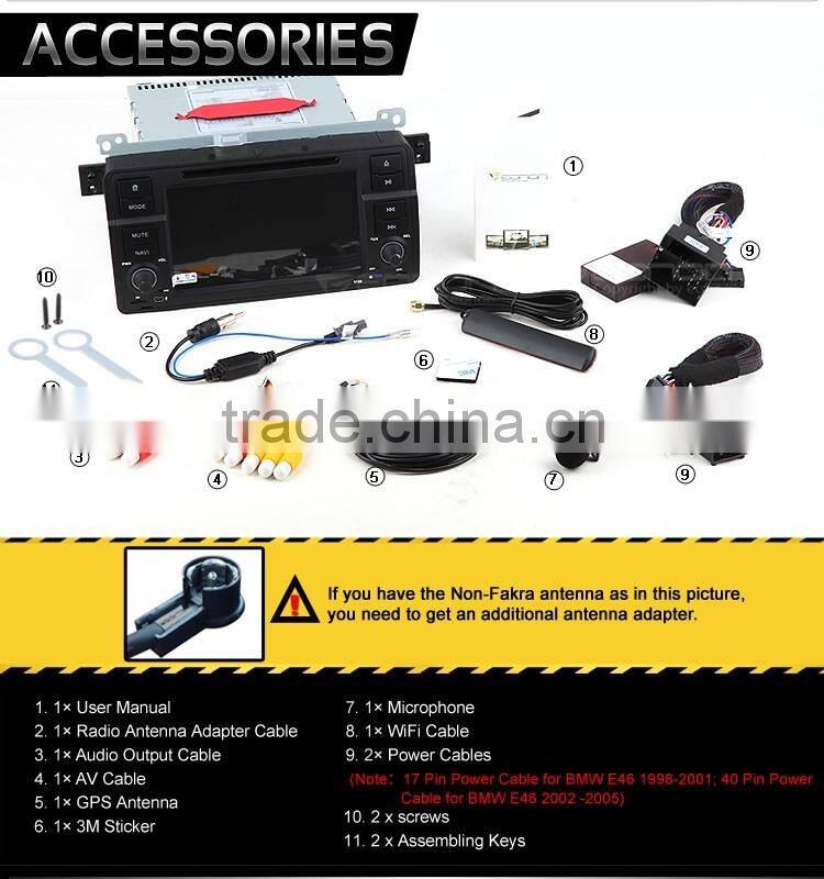 EONON GA5150F for BMW E46 Android 4.4.4 Quad-Core 7 inch Multimedia Car DVD GPS with Mutual Control Easy Connection