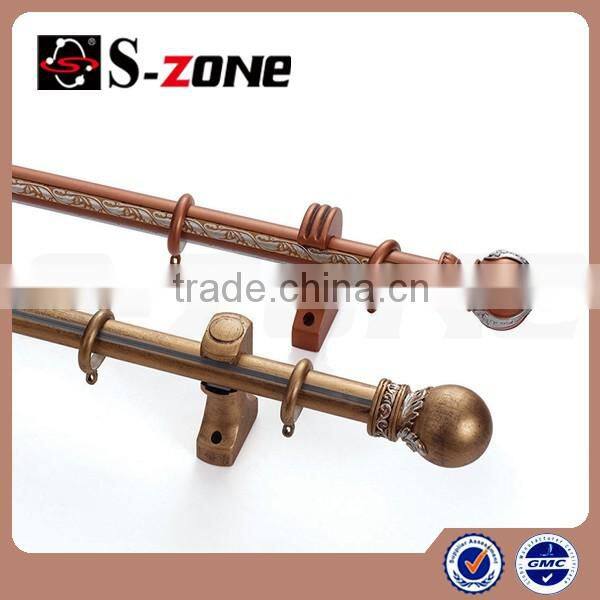 curtain rod and accessories with decorative glass curtain rod finial