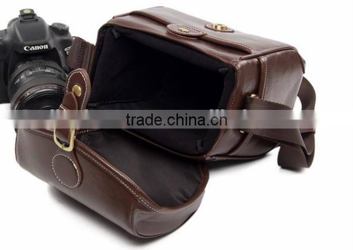 Alibaba competitive price fancy PU leather Camera Bag in Dongguan