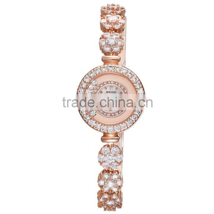 Luxury women diamond bracelet watch weiqin diamond quartz watch