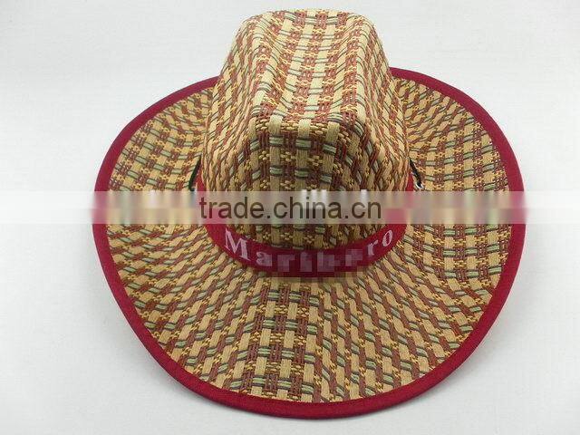 Zhejiang manufacture First Grade cool design straw cowboy hat