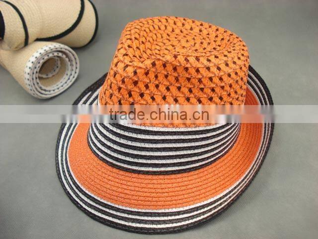 New style High-ranking paper straw 8bu handmade fedora hat