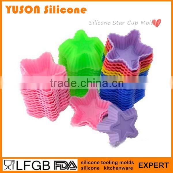 alibaba china mini start shaped silicone jelly muffin tart pan set of 12