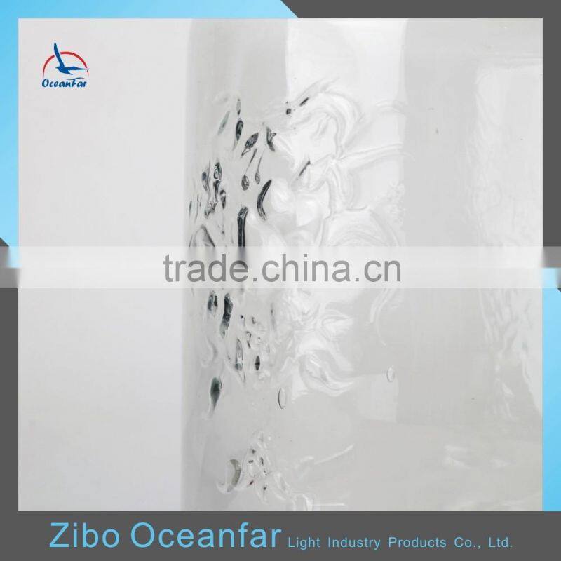 High Quality 5L Jug Glass Juice Dispenser Tree Embossed Beverage Dispenser With Tap