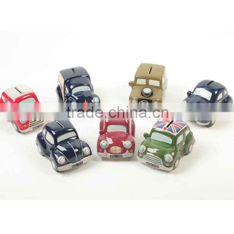 London Bus Natural Resins Piggy Bank