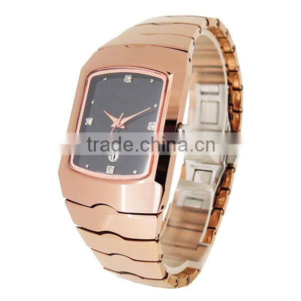 Rose gold tungsten steel fancy wrist watches for men