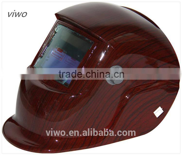Red Wood Solar Power Auto Darken Welding Helmet solar welding helmet