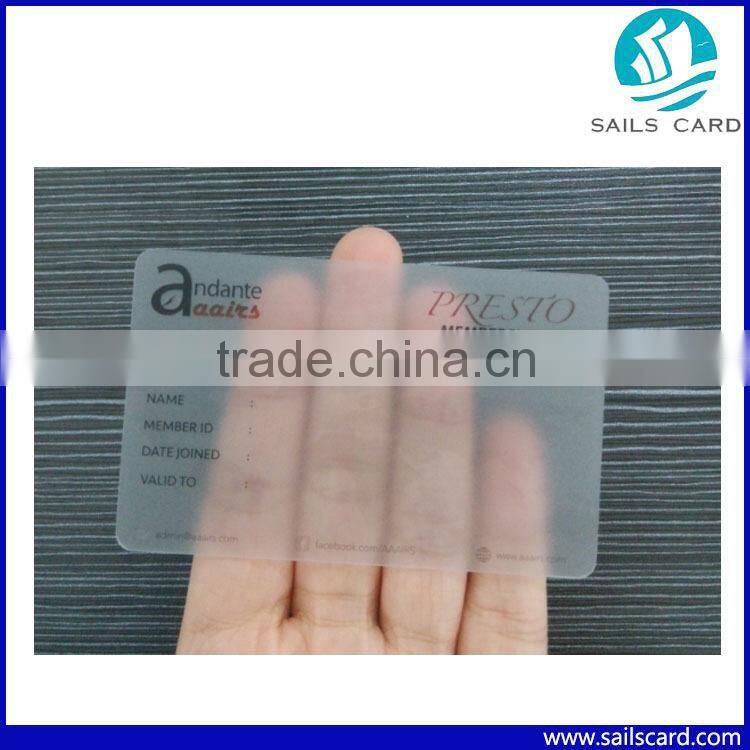 Hot Selling Transparent Plastic Business Cards With Good Price