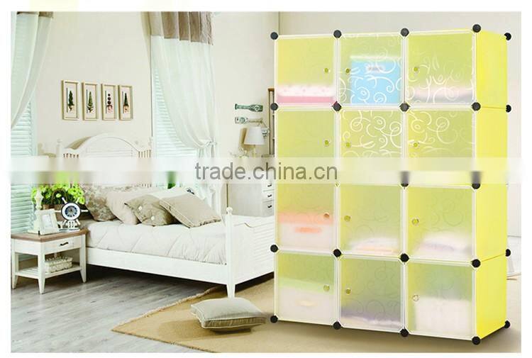 Fashionable plastic indian bedroom wardrobe design