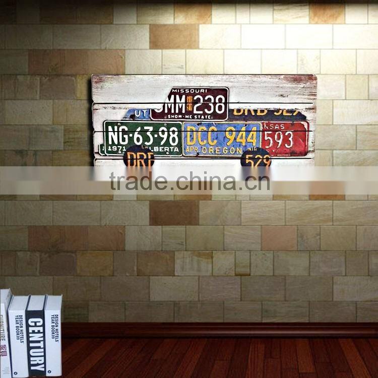 Wooden Vintage Wall Painting Hanging Decoration