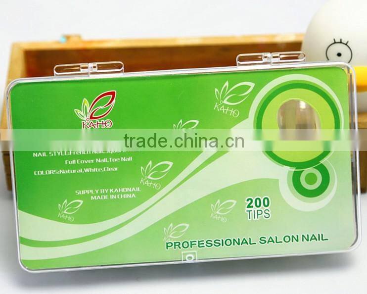 Artificial Fingernails Curved Form Nail Tips / Nail Art Tips with 10 different sizes