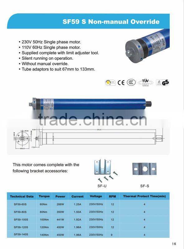SF Tubular Motor for roller shutter/AC Motor