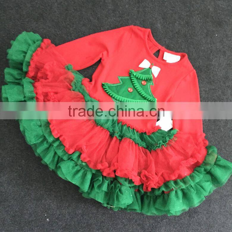 Children girls brand Christmas outfit chinese garment factory