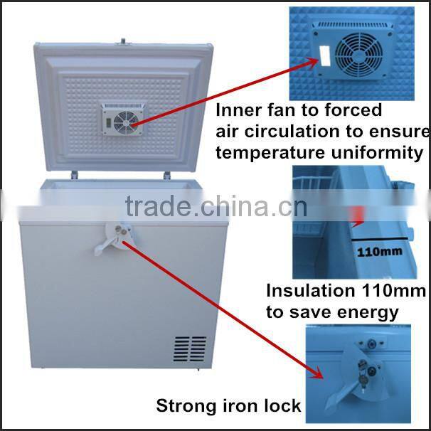 2014 NEW Model DC Power 12V 24V Solar Freezer with Strong Door Iron Lock