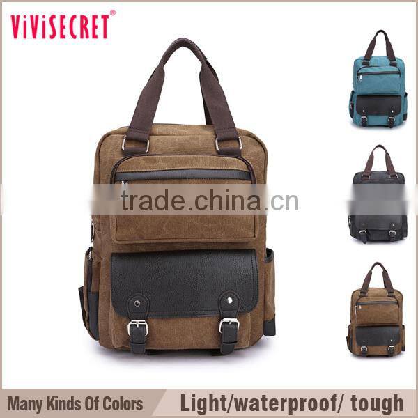 Customized Traveler Big Capacity Casual Canvas Messenger Bag For Men