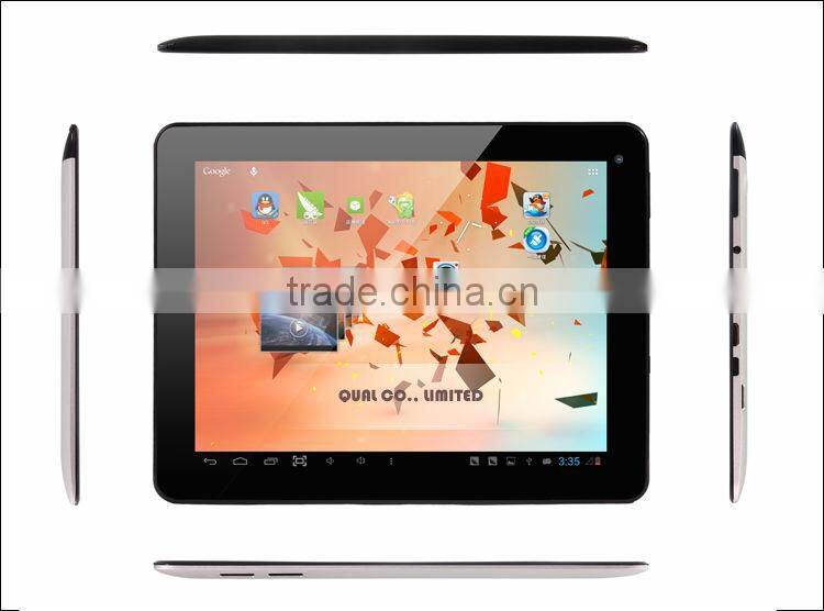 9.7 inch 3g tv tablet pc with MTK8382 Quad Core Bluetooth GPS FM HDMI Android 4.2