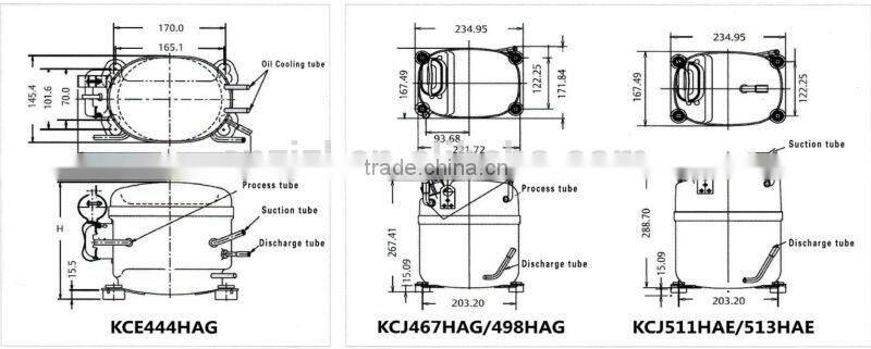 Chinese factory piston compressor and refrigerator compressor
