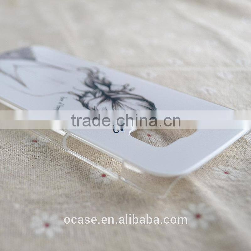 2016 New product cute girl mobile phone back cover for samsung S6 .