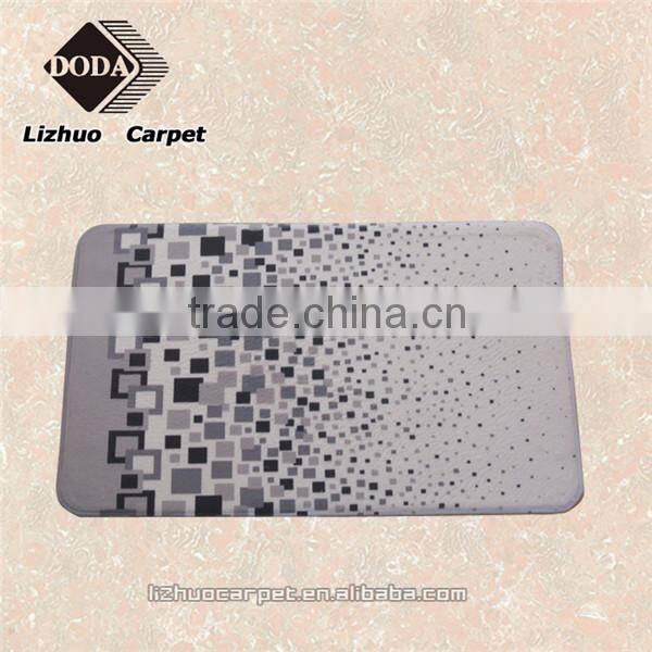 Cheap polyester decorative painting machine washable 3 piece bath mat set