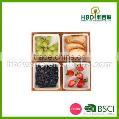 Bamboo food serving plate , serving tray, food plate