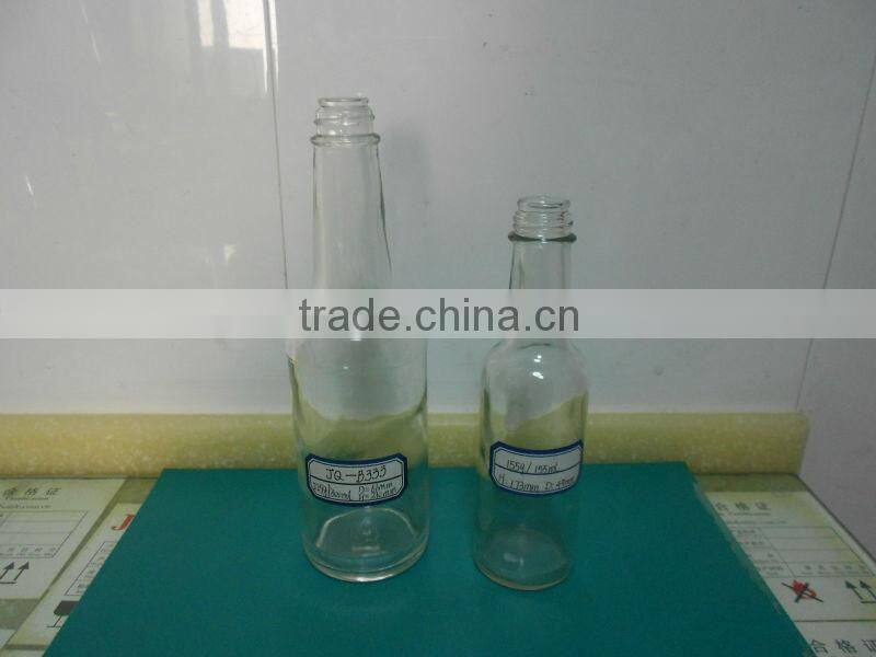 300ml clear glass salsa bottle