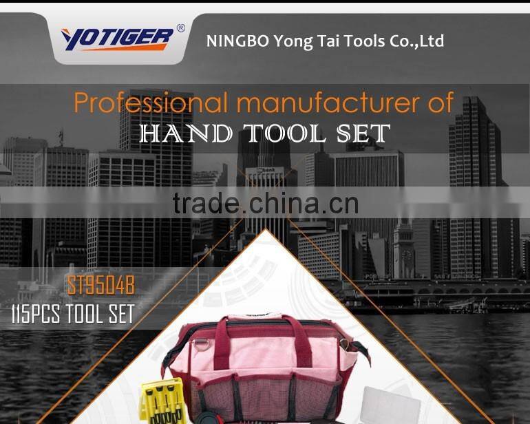115Pcs Economic Kinds of Tools Bag Set,Hardware Tools Set Bag